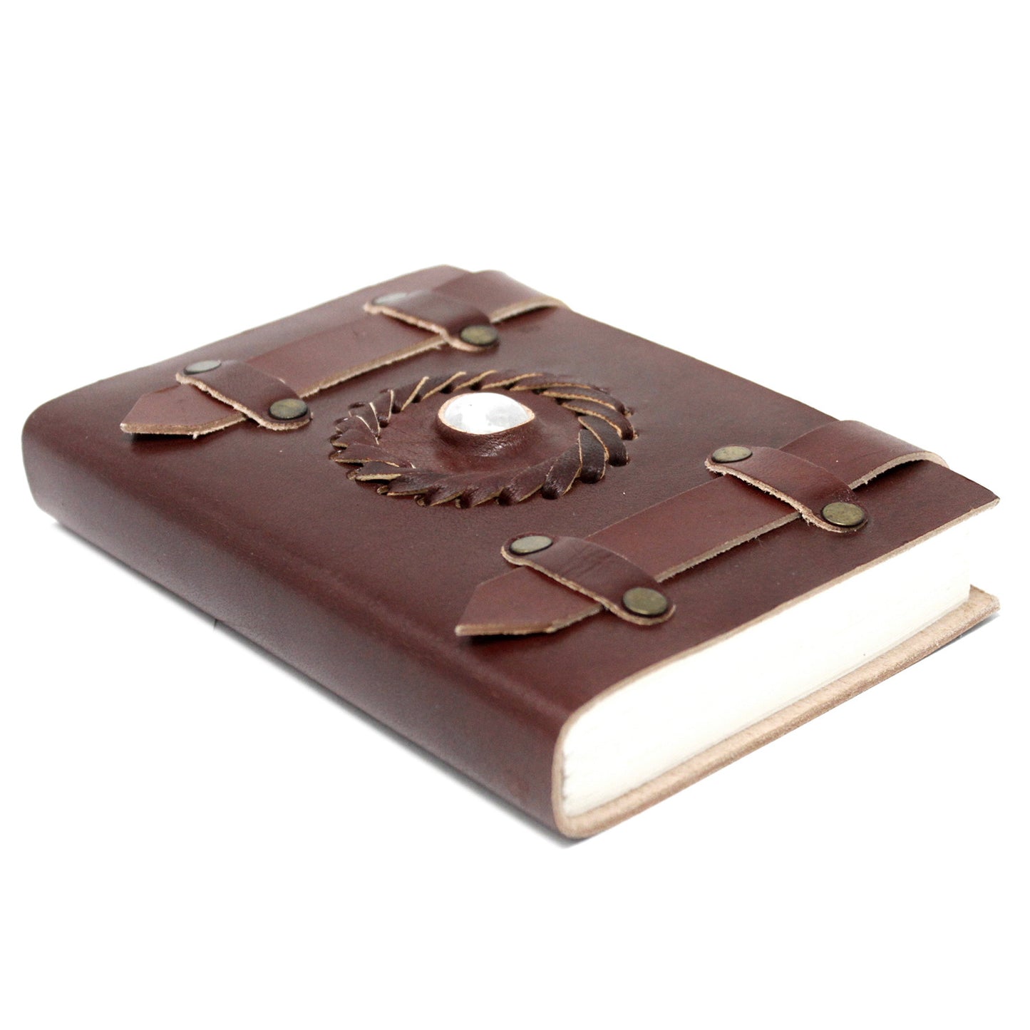 Leather Black Moonstone Notebook