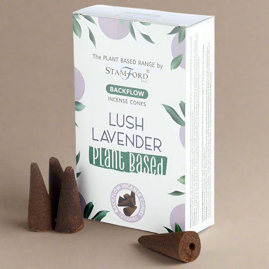 Plant Based Backflow Incense Cones - Lush Lavender