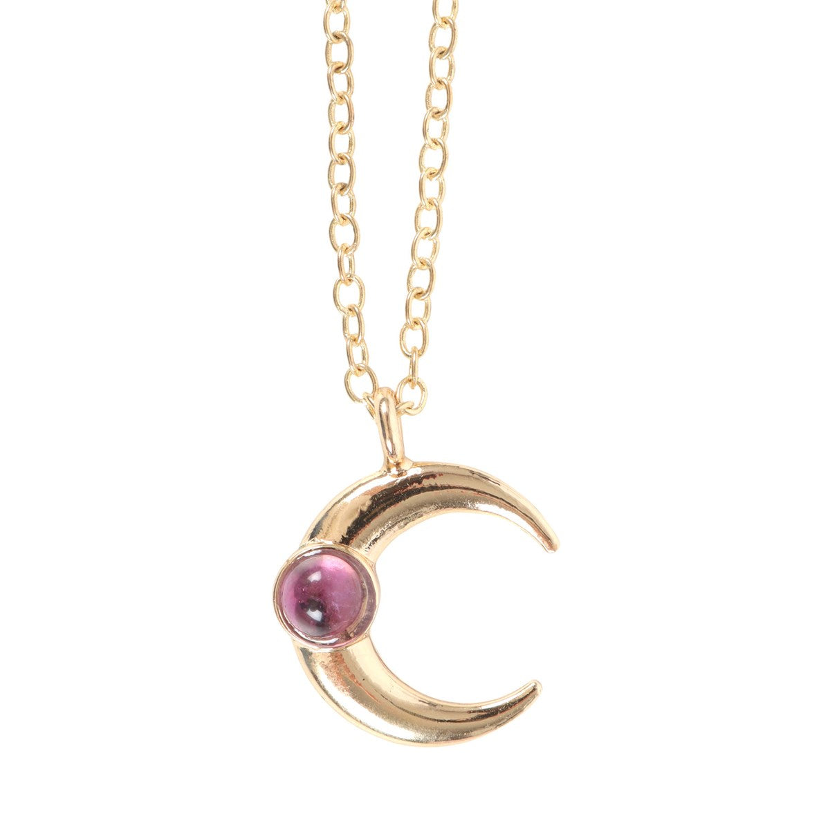 Celestial Moon Amethyst Necklace Greeting Card