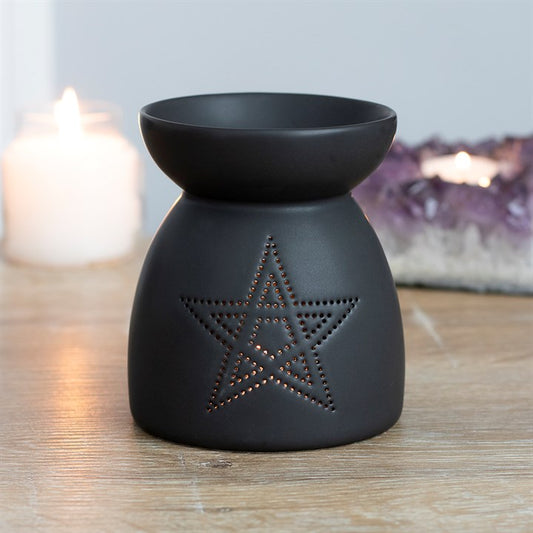 Black Pentagram Wax Oil Burner