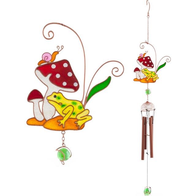 Toadstool Mushroom Frog Windchime