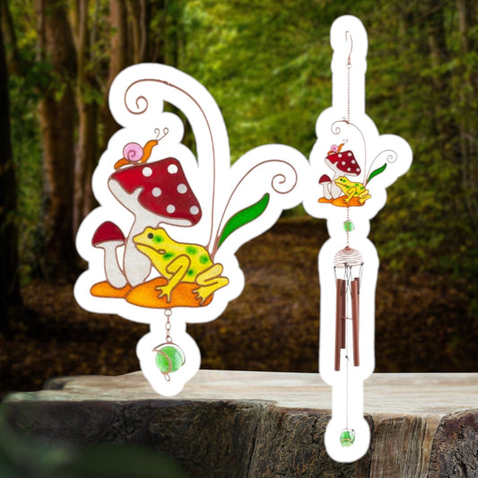 Toadstool Mushroom Frog Windchime