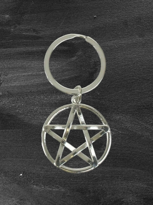 Black Magic Pentagram Keyring