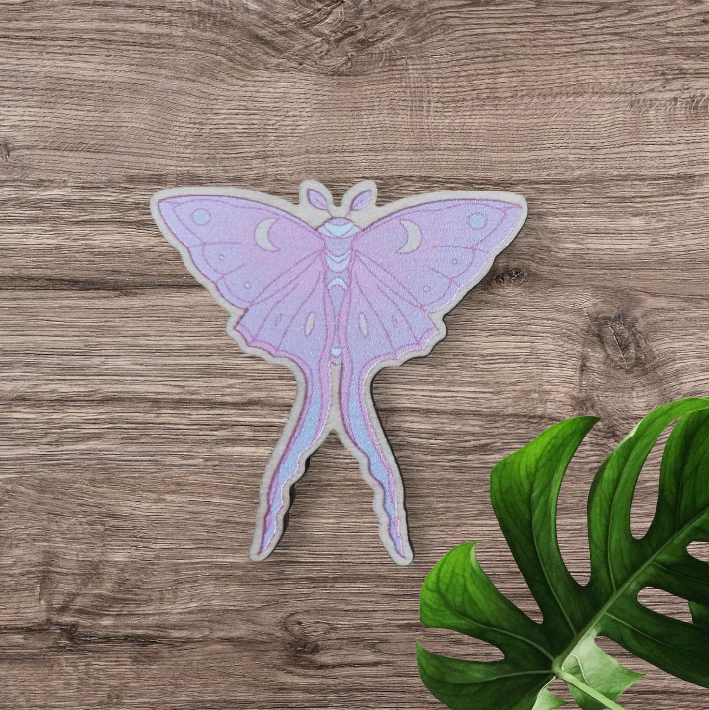 Pastel Lunar Moth Pin Badge