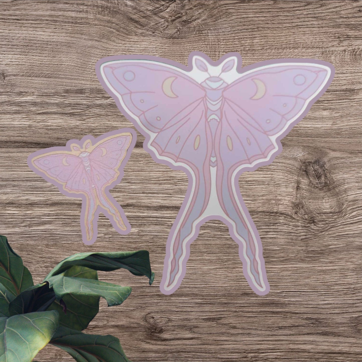 Pastel Lunar Moth Vinyl Sticker XL